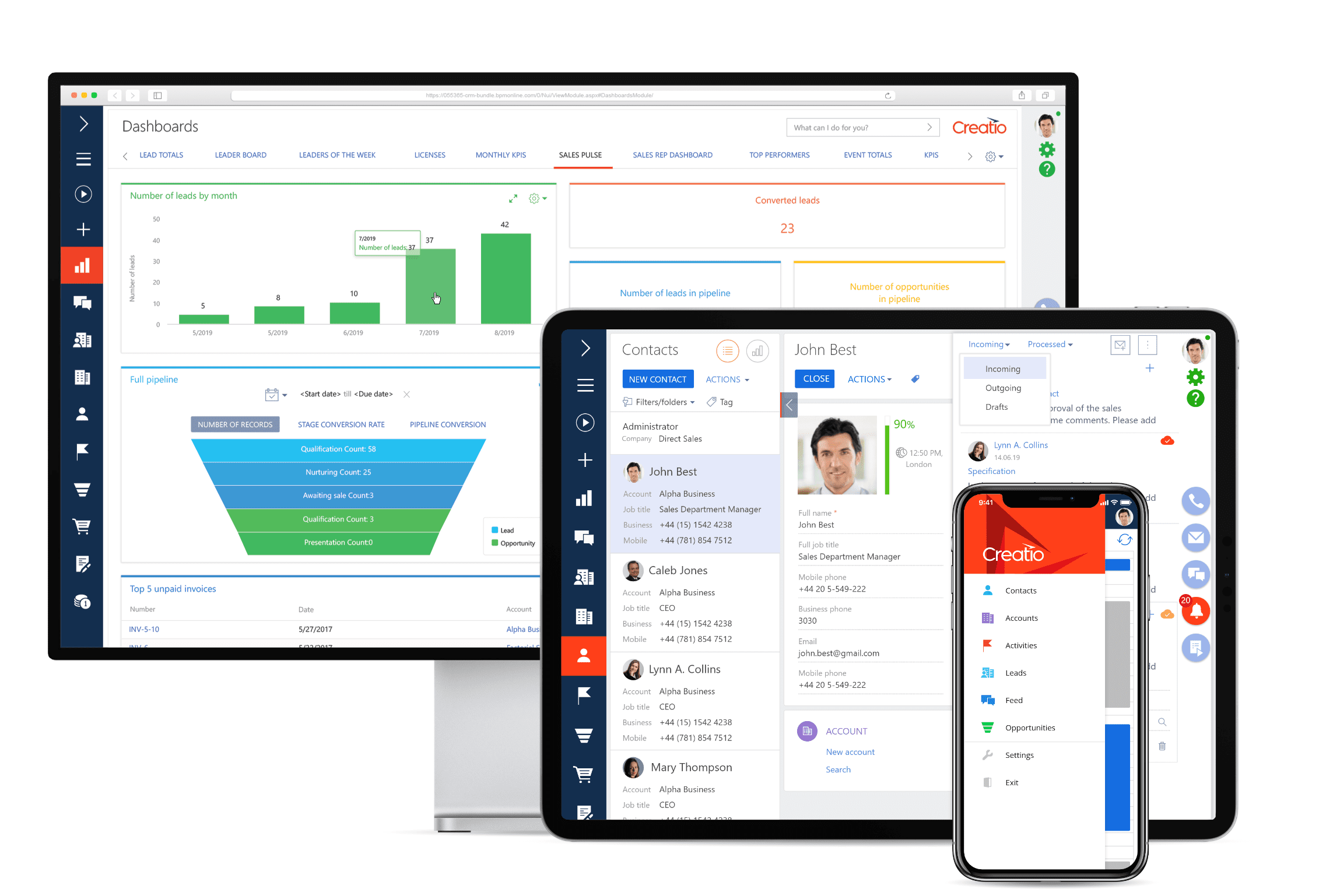 Démonstration Creatio CRM 1